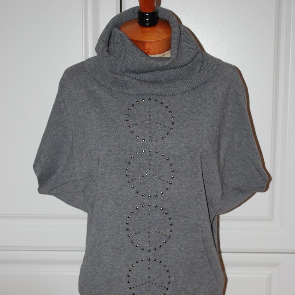 New Charcoal Studded Dress/Sweater